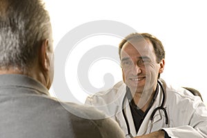 Senior patient at doctor's consultation