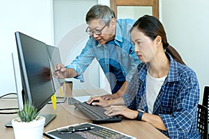 Senior programmer work with Developing programming