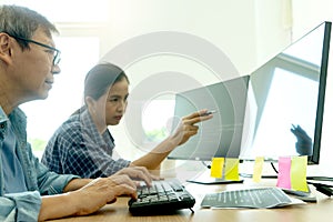 senior programmer work with Developing programming
