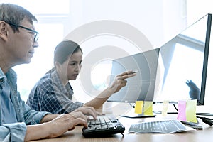 Senior programmer work with Developing programming