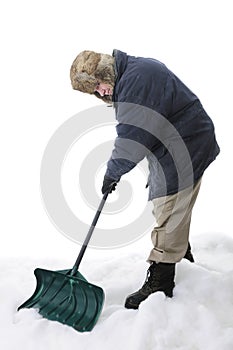 Senior Pushing the Shovel