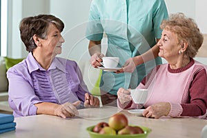Senior residents of nursing home