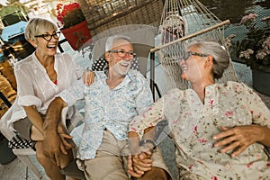 Senior Retirement Friends Happiness Concept