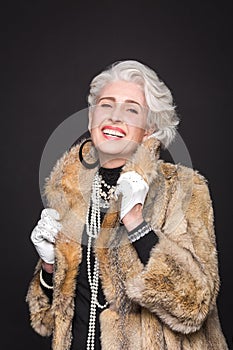 Senior rich woman photo