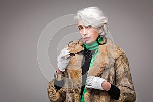 Senior rich woman photo