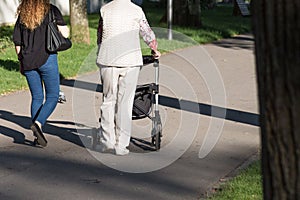 senior with rollator