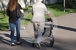 senior with rollator