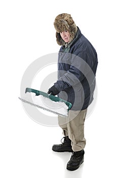 Senior Snow Shoveler