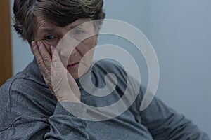 Senior suffering for depression