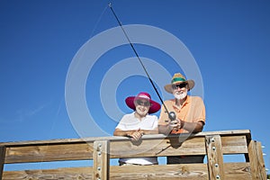 Senior Tourists Fishing