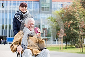 Senior with walking problem