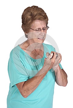 Senior Woman Arthritis Pain in Hands, Growing Old