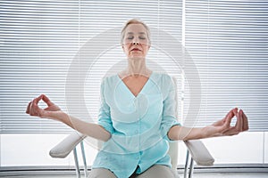 Senior woman doing yoga