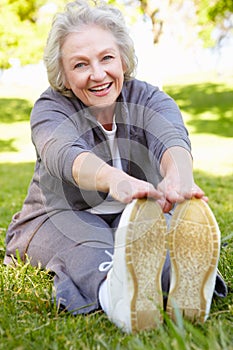 Senior woman exercising