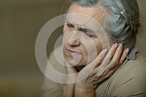 Senior woman feel unwell