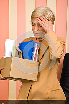 Senior woman fired or is retiring