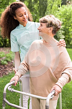 Senior woman in the garden