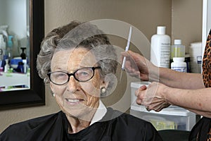 Senior Woman at the Hair Salon