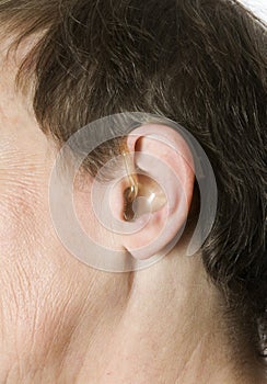 Senior Woman with Hearing Aid