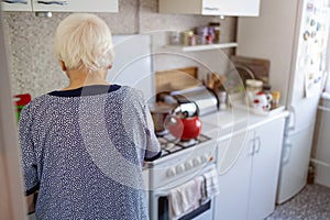 Senior woman in her kitchen