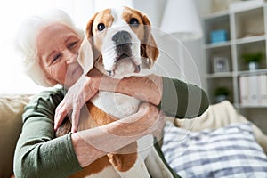 Senior Woman with Loved Pet