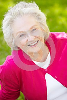 Senior woman outdoors