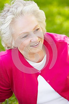 Senior woman outdoors