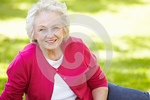 Senior woman outdoors