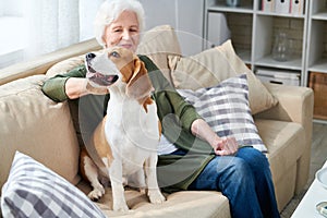 Senior Woman with Pet Dog