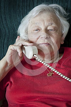 Senior woman on the phone