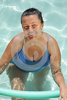 Senior woman in the pool