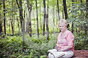 Senior woman praying