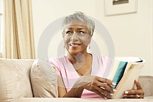 Senior Woman Reading Book