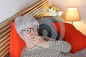 Senior woman realizing a mistake photo