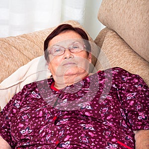 Senior woman relaxing