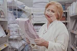 Senior woman shopping at furnishings store