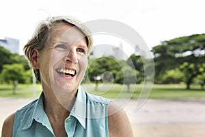 Senior Woman Smiling Lifestyle Happiness Concept