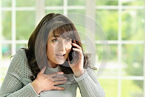Senior woman talking phone