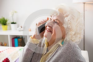 Senior woman talking on the phone