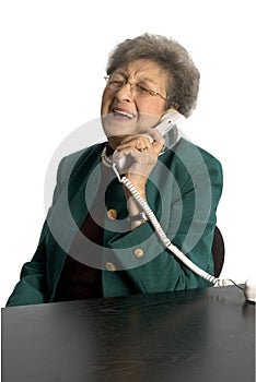 Senior woman on telephone