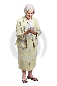 Senior woman using mobile phone