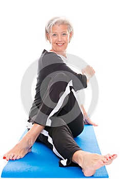 Senior woman at workout