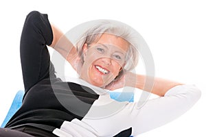 Senior woman at workout