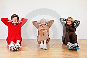 Senior women exercise class