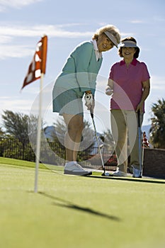 Senior Women Playing Golf