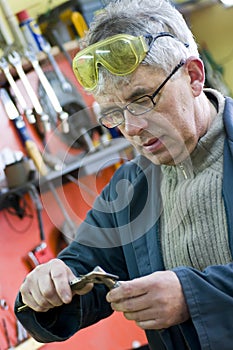 Senior workman portrait photo