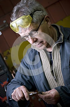 Senior workman portrait photo