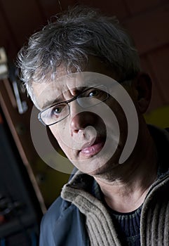 Senior workman portrait photo