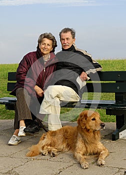 Seniors on a bench