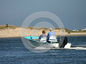 Seniors boating photo